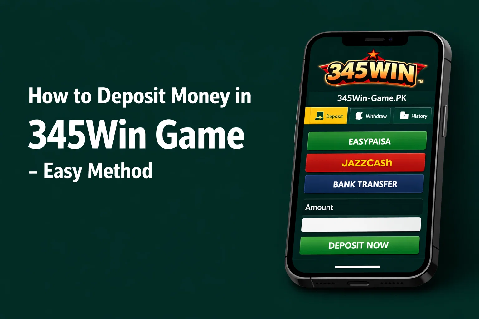 How to Deposit Money in 345Win Game